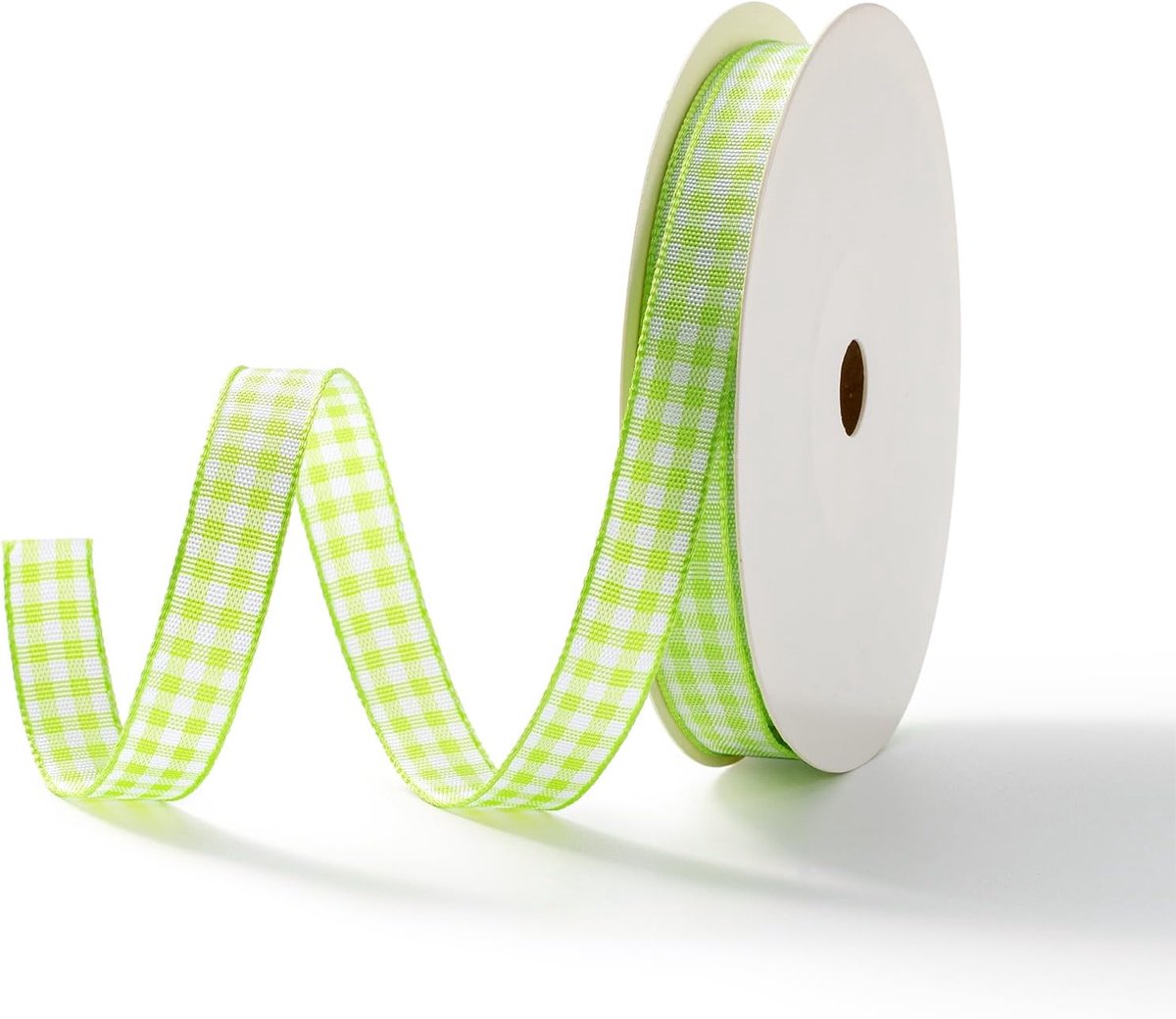 geruite lint geruit groen cadeaulint landhuis decoratielint