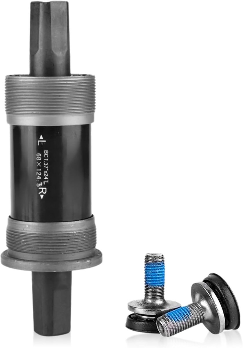 5 Size Vierkante Taper Trapas, Fiets Trapas Vierkante Gat Crank Axis 68x118/120/122.5/124.5/127.5mm Verzegelde Lagers Fietsonderdelen voor Vierkante Taps Spindel Crank