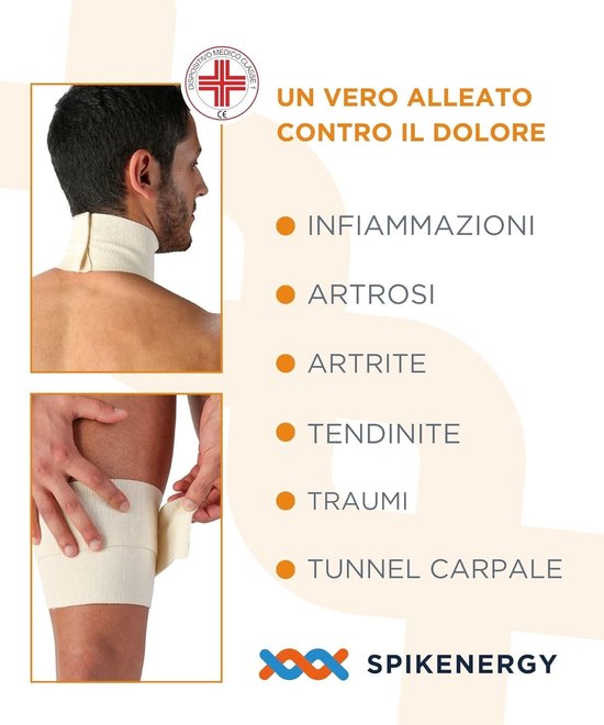 Set van 3 elastische bandages, 35-65-100 cm, elektro-magneetveldtherapie, polsbandage voor peesontsteking, elleboogbandage voor epicondylitis, bandages voor armen en benen, hals, medisch — afbeelding 3