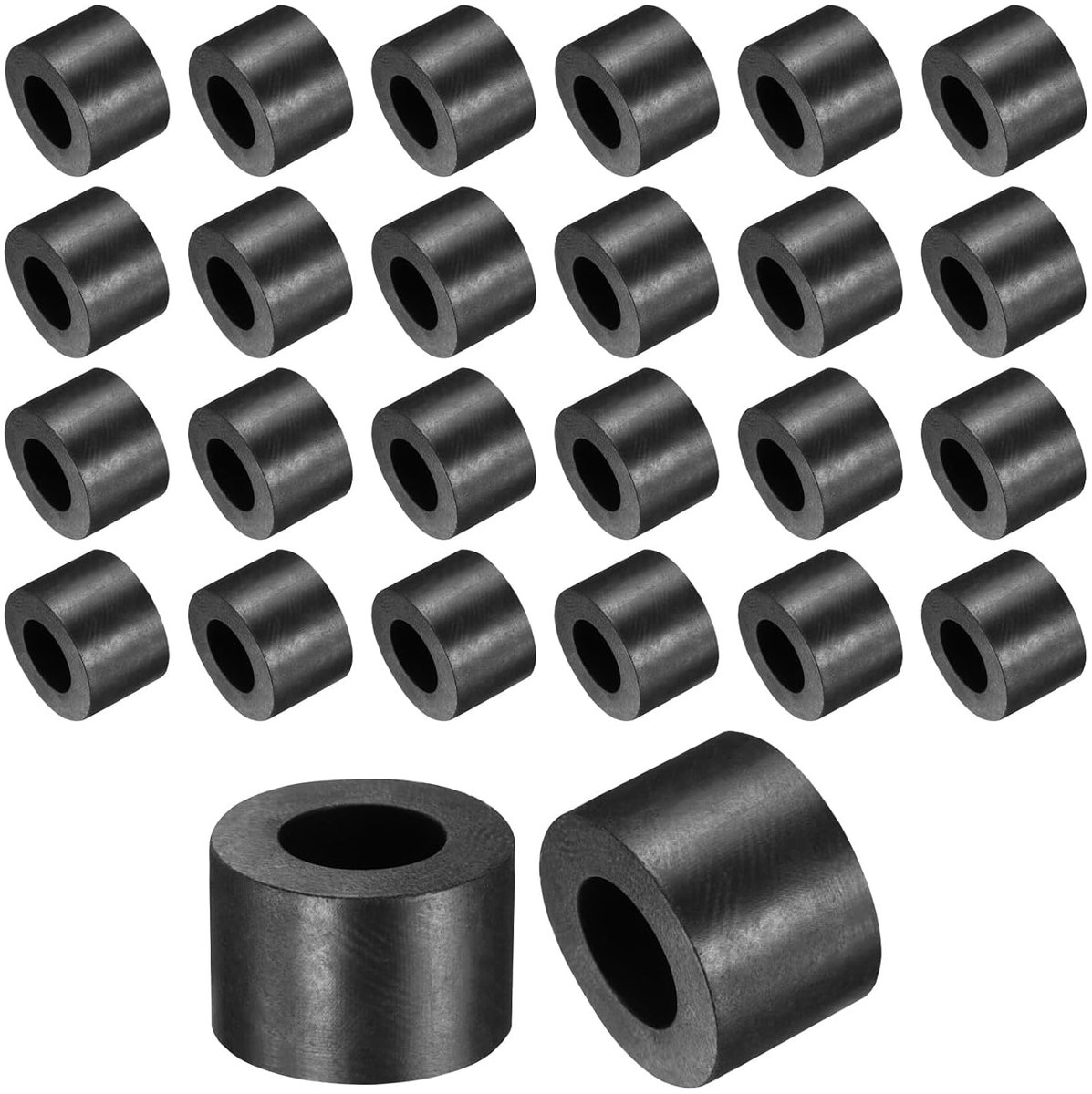 36 stuks rubberen sluitringen, 15 mm buitendiameter x 8 mm binnendiameter x 10 mm hoogte, ronde rubberen bussen, dikke rubberen sluitringen, voor huis- en autoaccessoires
