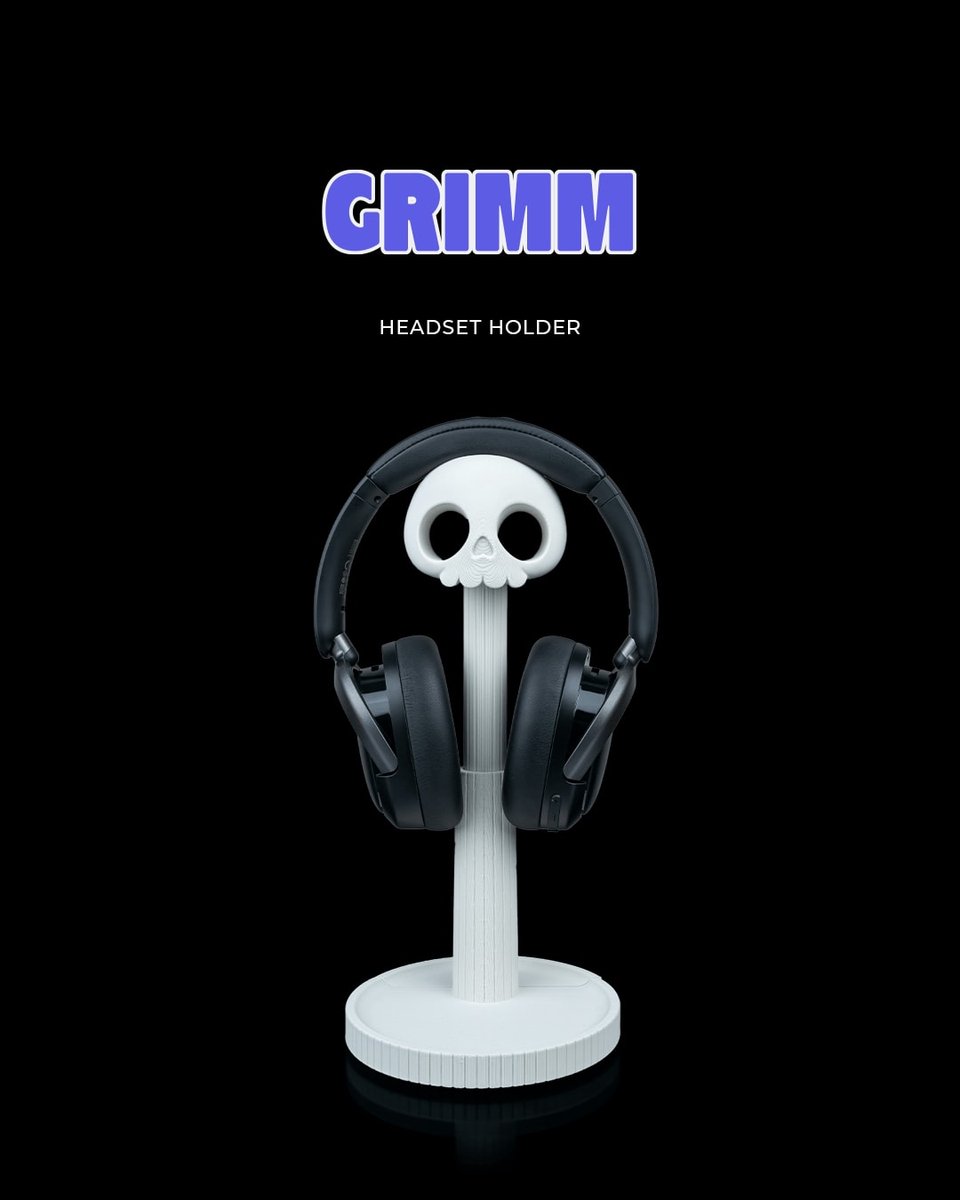Grimm - Koptelefoonhouder voor bureau en gaming setup - Decoratieve houder - headset standaard, bureau organizer, kantoor, werkplek