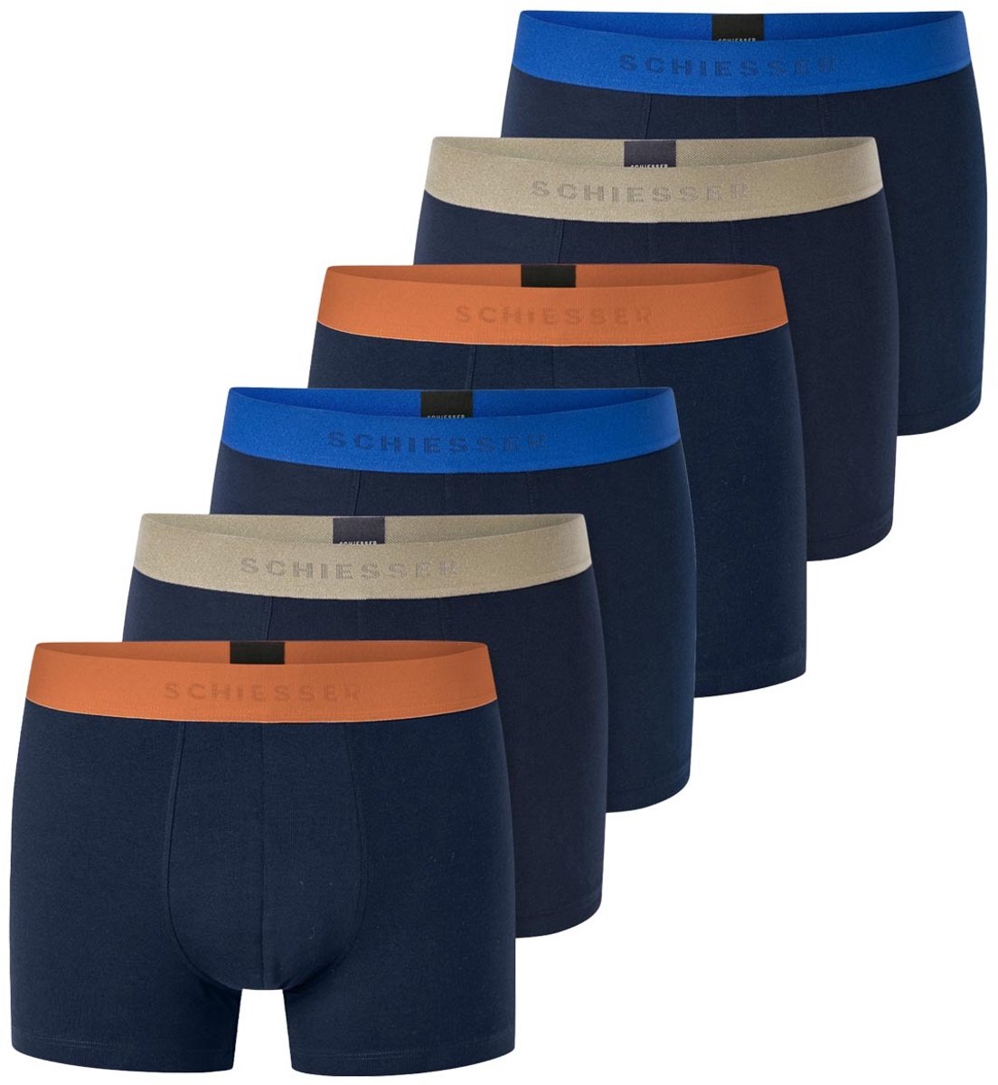 Schiesser Heren retro short / pant 6 pack 95/5 Cotton