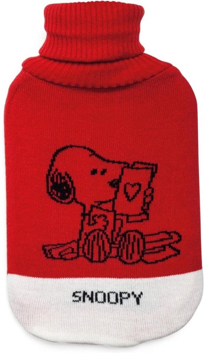 Warmwaterkruik met Snoopy Opdruk - Rood - 35x19cm