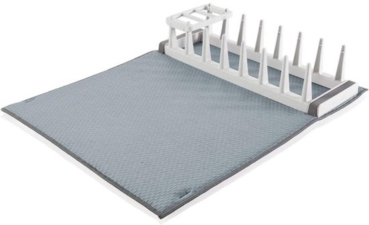 Afdruiprek - Keukenrek - Vaat Drogen - Kunststof Materiaal - 40 x 50 x 9 cm - Grijs
