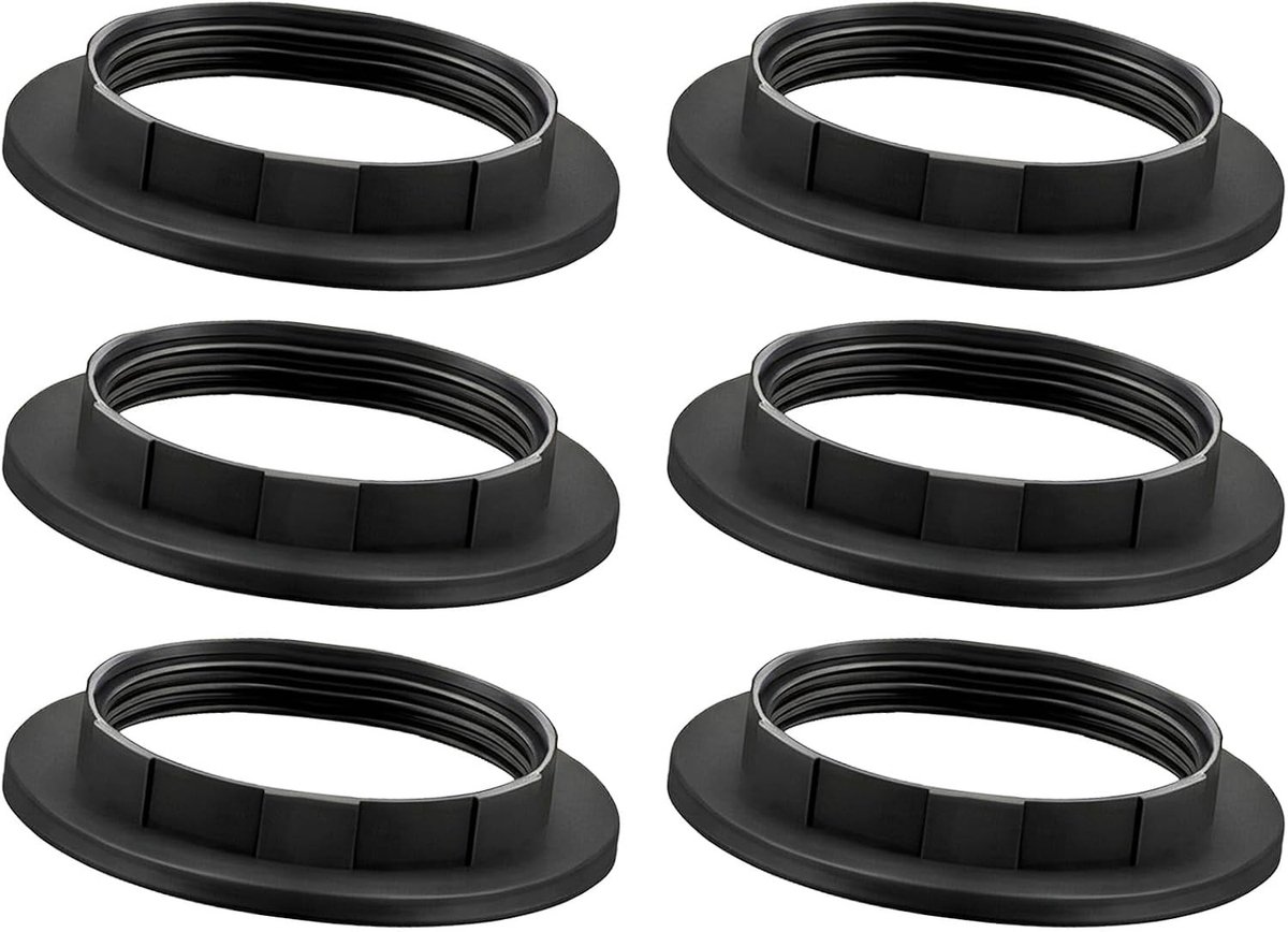E14 Schroefdop voor Lampen, Hittebestendige Ring voor Lampenkappen en Glazen Schermen, Set van 6 voor Lampen en Verlichting