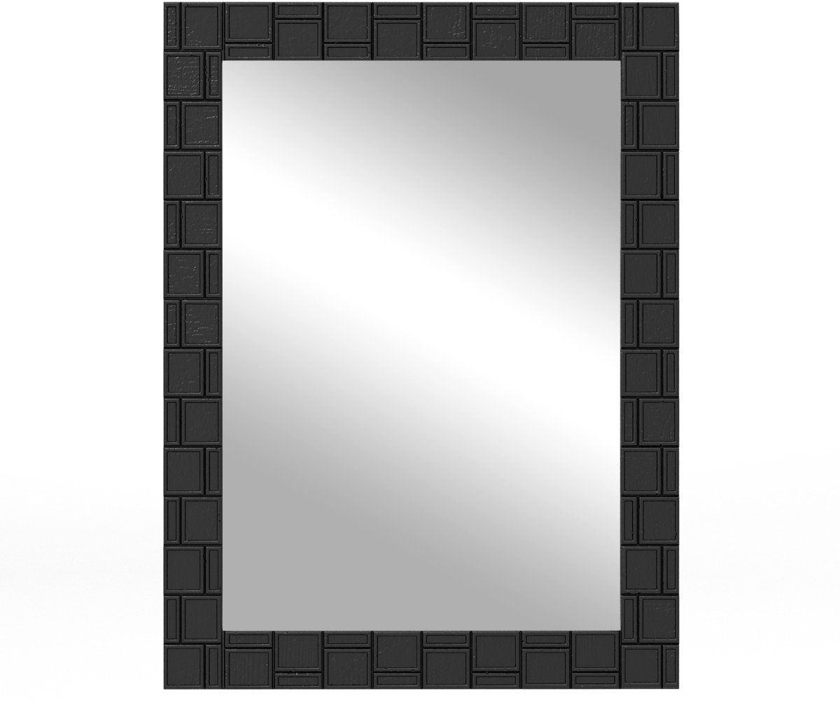 SureDeal® - Wandspiegel - Moderne - Houten Lijst Verticale - Horizontale Ophanging Rechthoekige - 80x60 cm - Donkerbruin