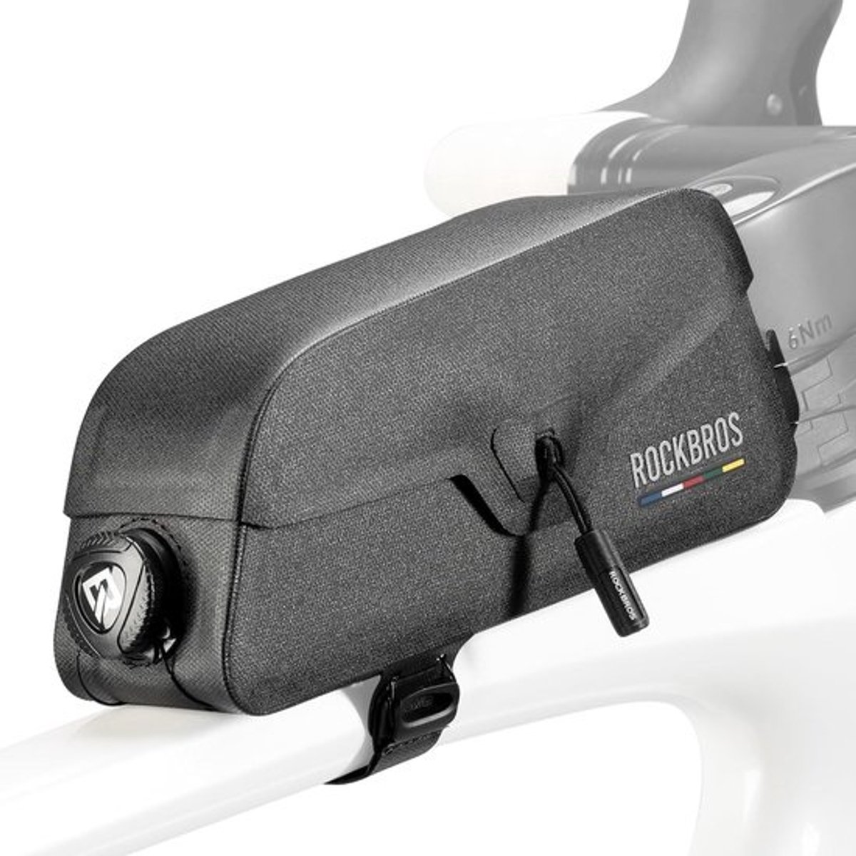 Fiets Frame Tas - Bicyle Bag Waterdicht - Fietstochten Organiseren - Magnetische Sluiting - 0.9L - Zwart