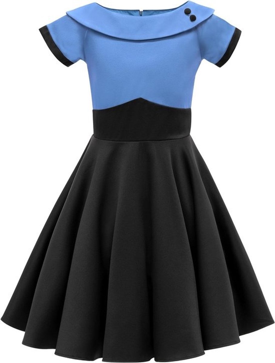 Vintage Geïnspireerde 50s Meisjes Jurk in Classic Stijl