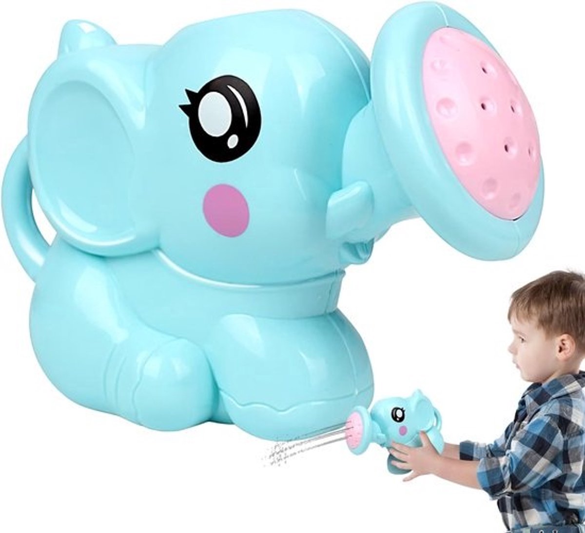 Speelgoed Gieter - Waterpot Olifant - Kinderen Buiten Spelen - Instelbare Waterstroom - 14.5 cm - Blauw