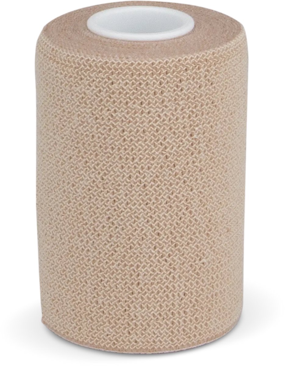 U-Sport Athlete T-Elastic Acryl - 8 cm x 4.5 m - Elastisch Kleefverband - Acryllijm - Beige - Latexvrij Tape