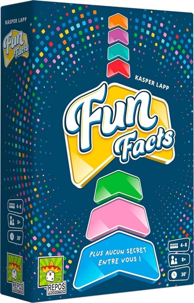 Asmodee - FUN FACTS - Eenvoudig en leuk sfeerspel - Gezelschapsspel voor familie en kinderen vanaf 8 jaar - Crazy Rires gegarandeerd - Leer jezelf kennen - 4 tot 8 spelers - 30 minuten - In het Frans