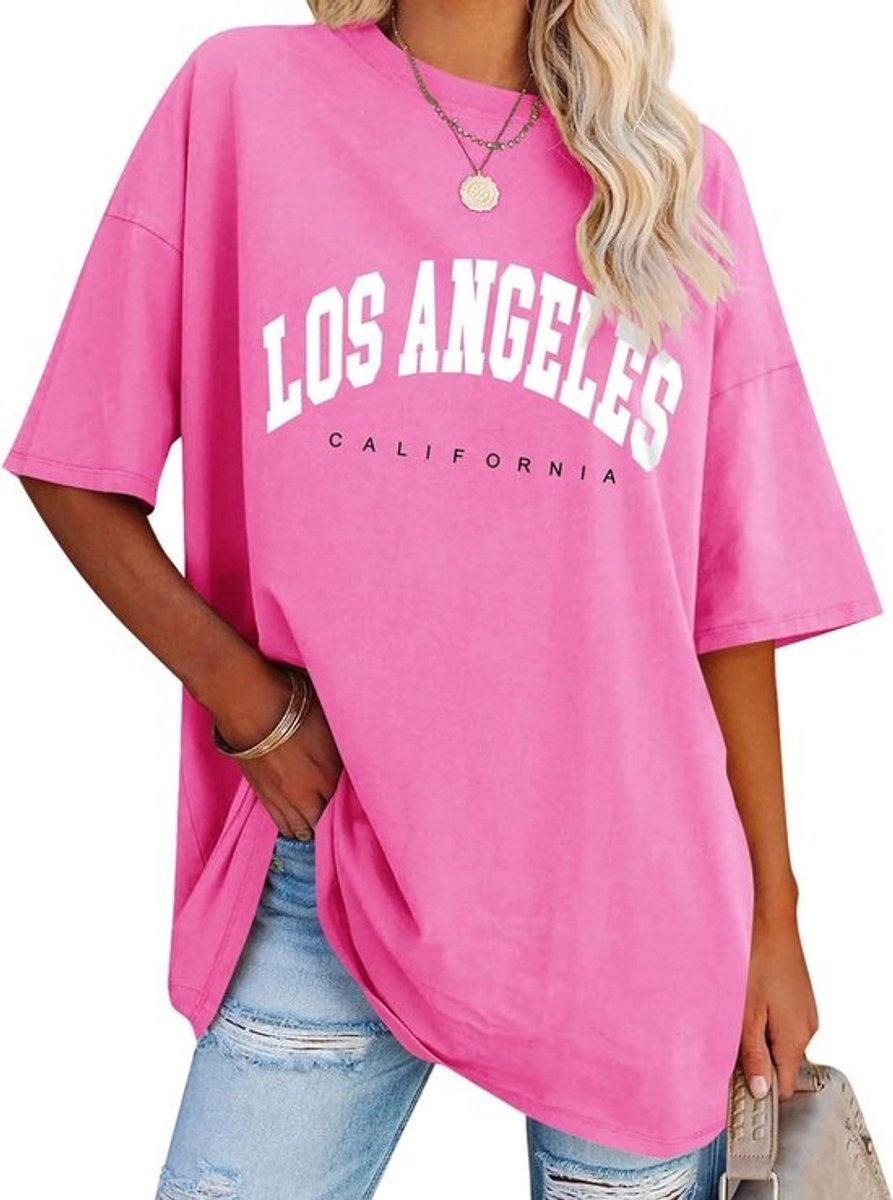 Los Angeles Californië T-Shirt Dames Oversized Vintage Los Angeles Top