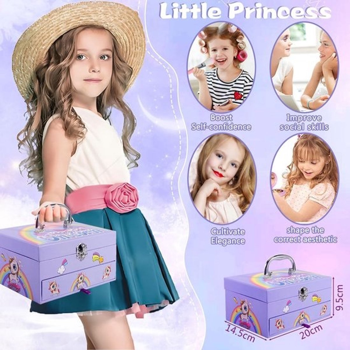 Make up Koffer Meisjes - Set met Inhoud Kinderen - Speelkoffer - Make-up