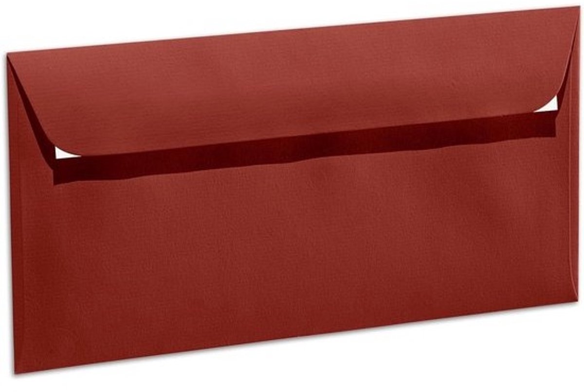 Enveloppen DIN lang - Brievenvelop Postenvelop - Briefwisseling versturen - Zelfklevend met aftrekstrip - 100 stuks - Wijnrood