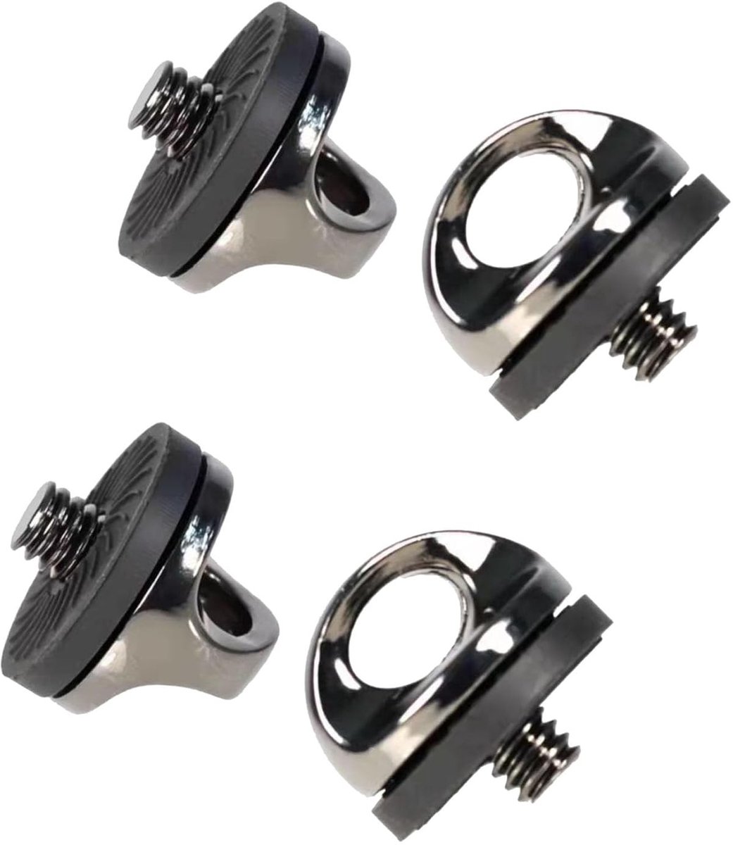 4-Pack Camera Bevestigingsschroeven, Adapterset voor Statief, L-Adapter en Schroefhouder voor D-Ring Camera Strap