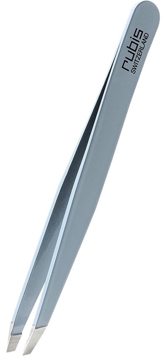 Pincet Schuin - Wenkbrauw Pincet - Precisie Ontharen - Hoogwaardig Roestvrij Staal - 11 cm - Lichtblauw