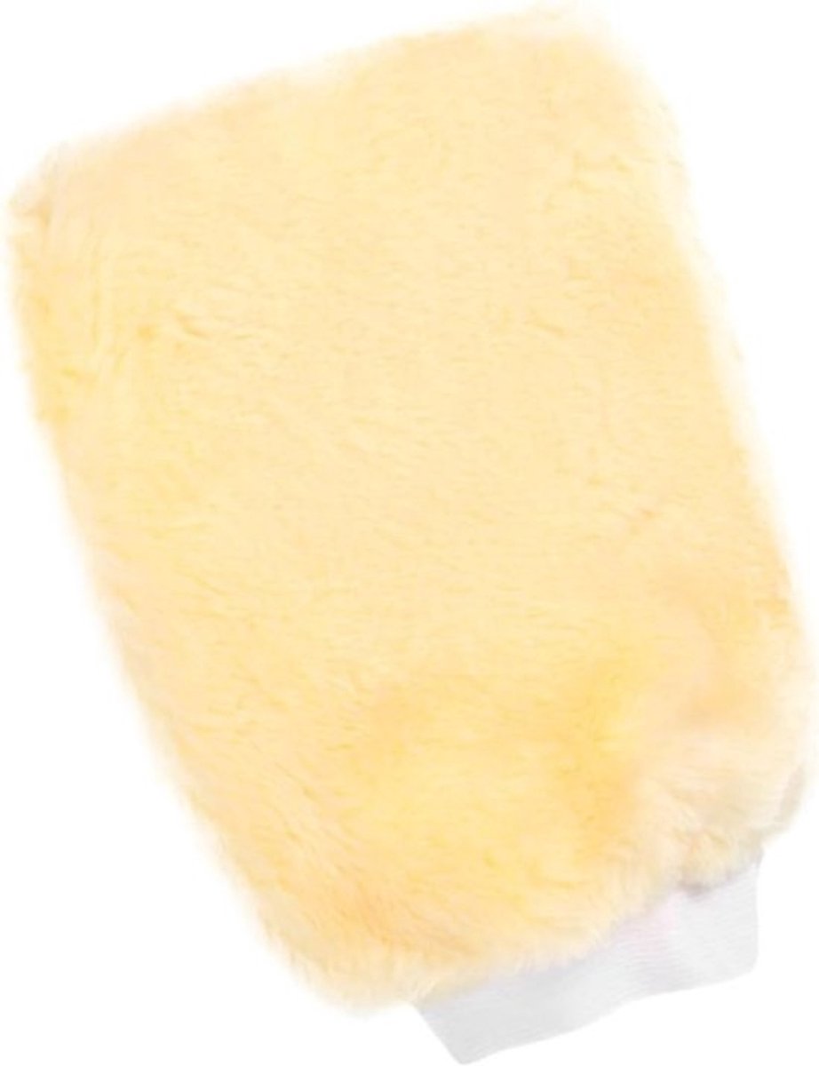 Autowashandschoen Microvezel - Reinigingshandschoen Dubbelzijdig - Auto Poetsen - Sterk Vlekverwijderend - 23 x 16 cm - Beige