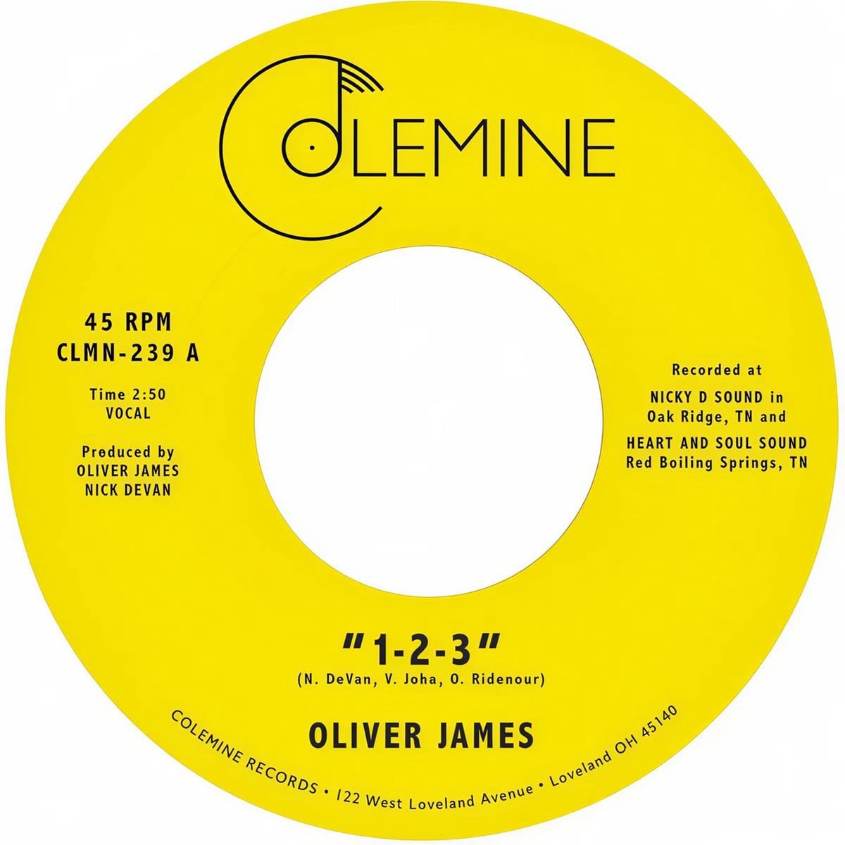 Oliver James - 1-2-3 (7" Single)