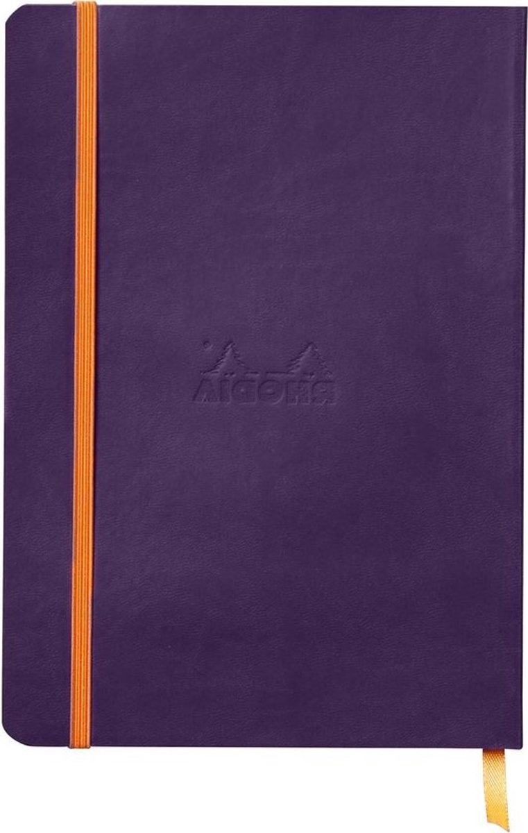 Rhodiarama A5 Carnet - Notitieboek A5 - Schrijven en Tekenen - Elastische Sluiting - A5 160 Pagina's - Aubergine
