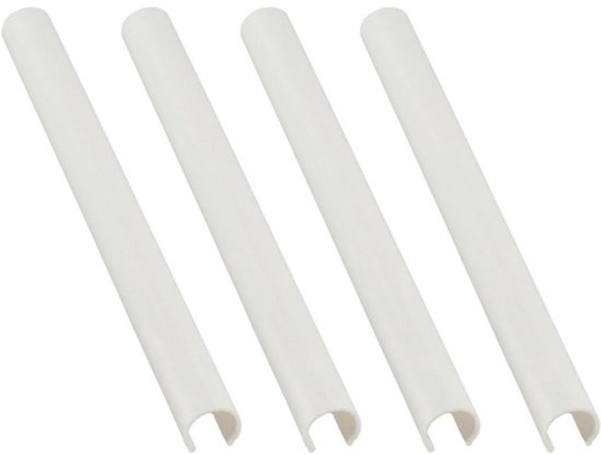 Radiatorpijp afdekkingen - Leiding rozetten - Centrale verwarming - Verstelbare lengte - 4 stuks 500 mm - Wit