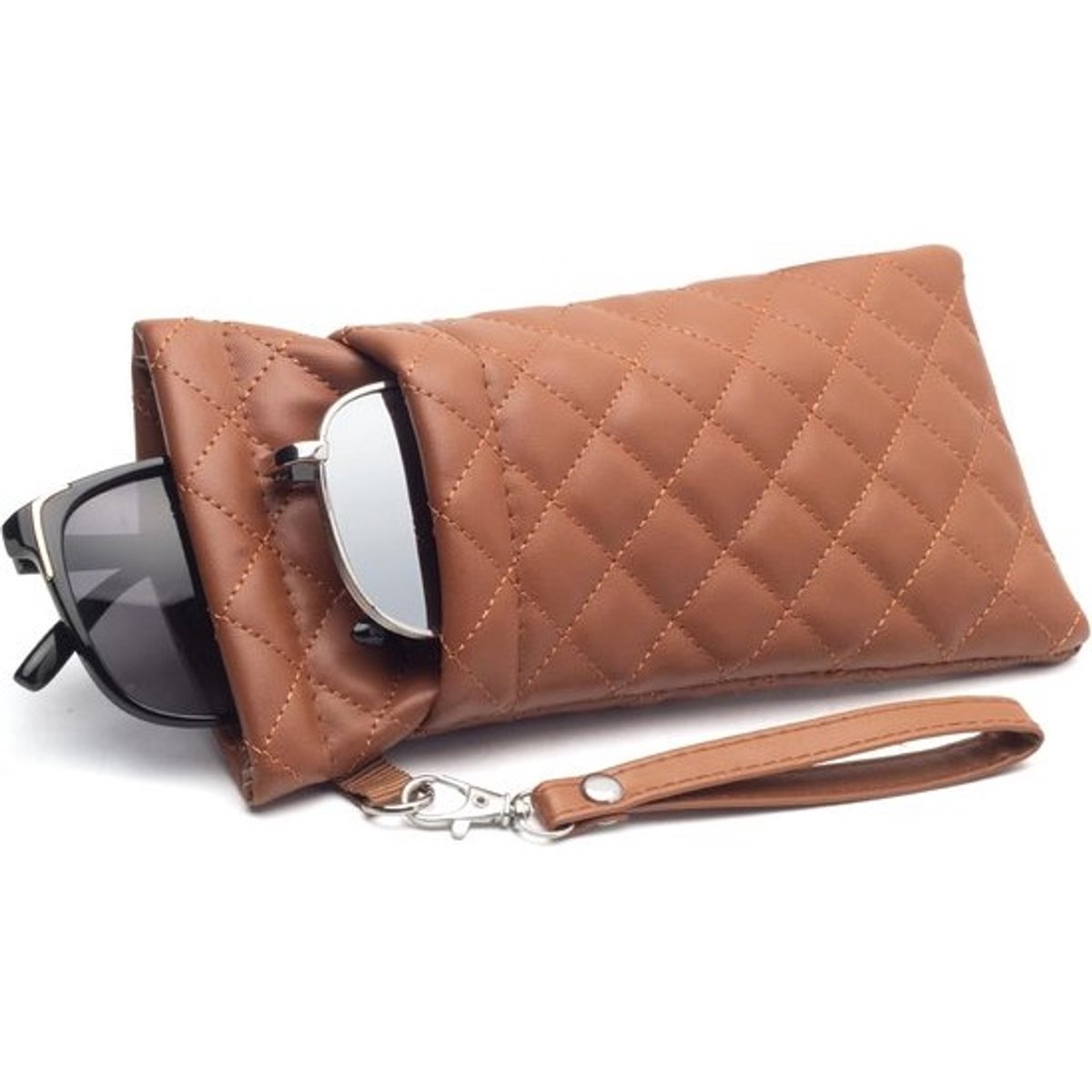 Stylish 2-in-1 Zonnebril en Bril Hoes met Drukknop Sluiting – Geschikt voor Mannen en Vrouwen