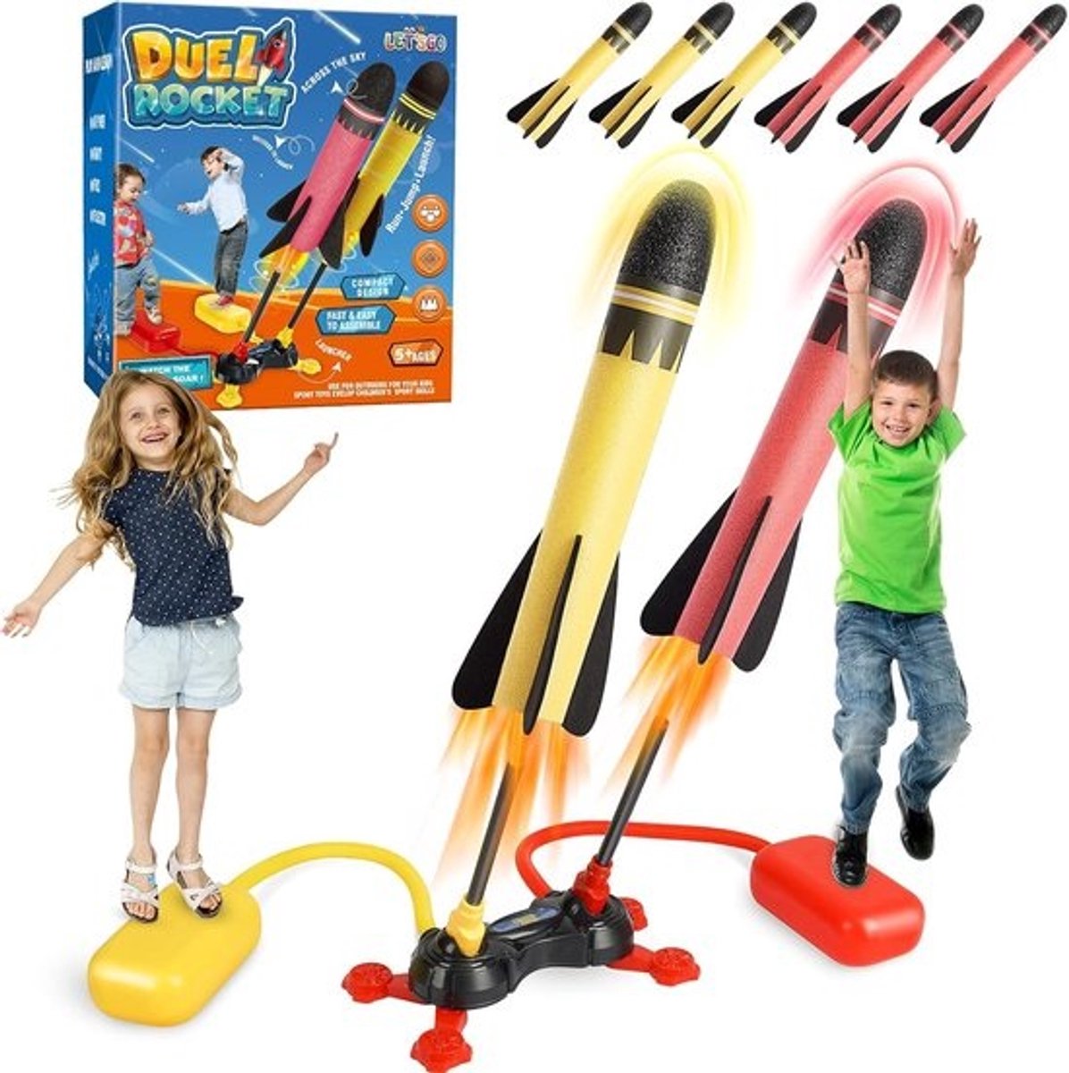 Grote Raket Lanceerspeelset Buiten - Leerzaam & Leuk Speelgoed voor Jongens en Meisjes 3-12 Jaar
