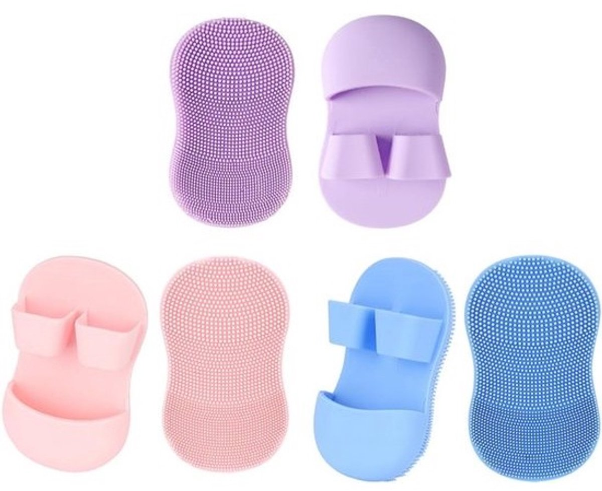 Set van 6 Kleine Siliconen Gezicht Borstels voor Diepe Gezichtsreiniging en Scrubben