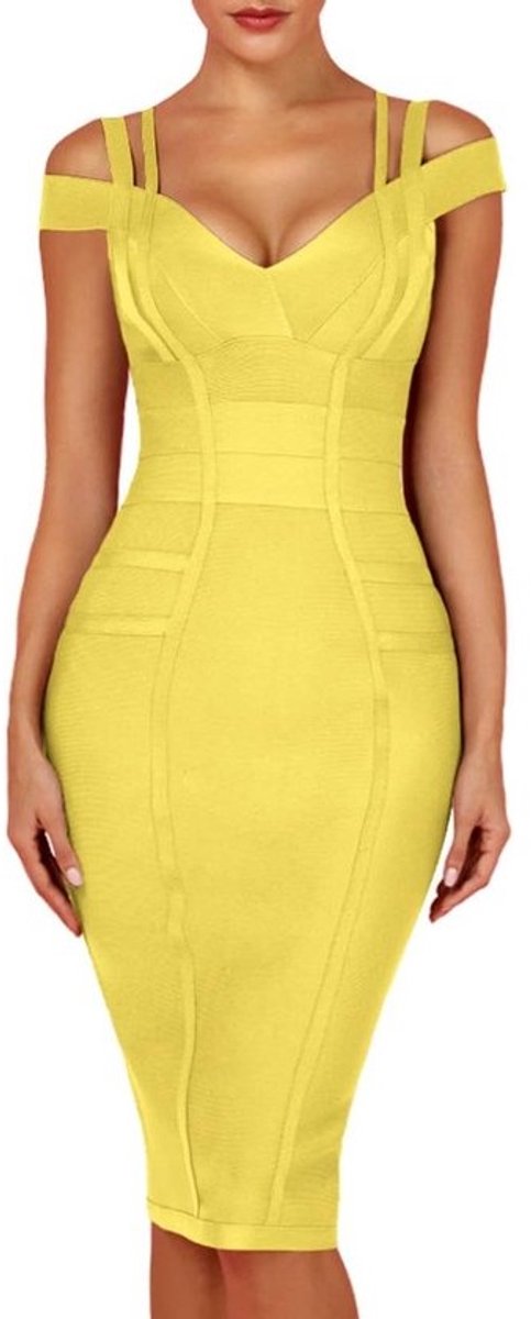 Sexy V-Hals Bodycon Bandage Jurk voor Feest en Cocktail