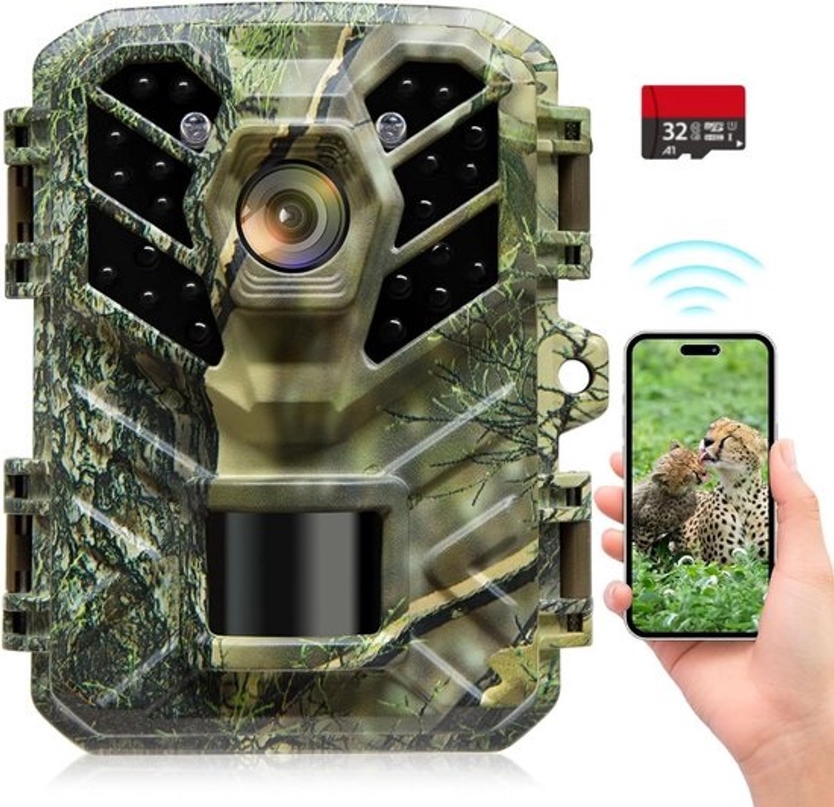 Wildcamera met Nachtzicht - Buitencamera - Waterdicht - Full HD - Beveiliging