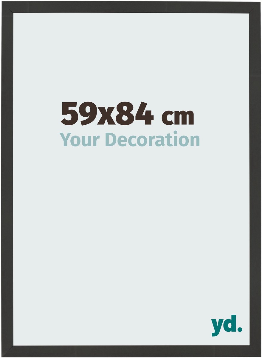 Your Decoration - Fotolijst 59x84 cm - MDF - Zwart Houtnerf - Bologna