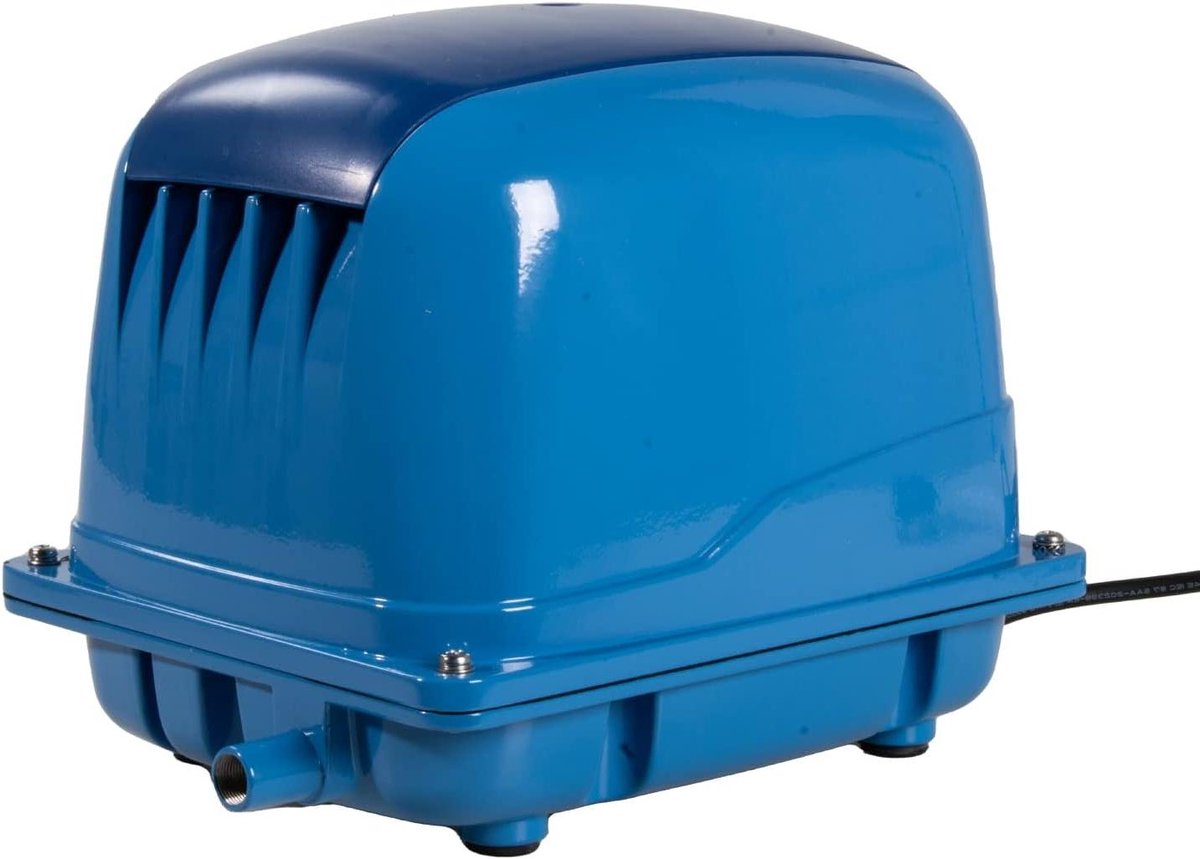 Luchtpomp - Vijverpomp Beluchter - Zuurstofrijk Water - Laag Geluidsniveau 36 DB - 84 Liter Per Minuut - Blauw
