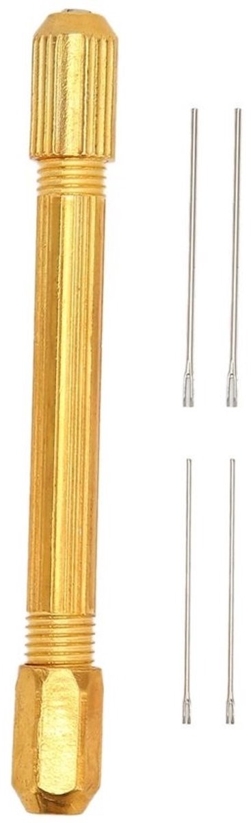 Cosensi- Haarwortelhouders 4 stuks - 0.6mm/0.8mm Naalden - Legering Handvat - Pop Haar Accessoires - Compact formaat - Verbeter je creativiteit - Poppenhaar