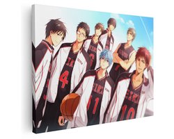 Artaza Canvas Schilderij Seirin Basketbalteam - 160x120 cm - Groot - Anime Muurdecoratie - Wanddecoratie Slaapkamer - Schilderijen Op Canvas Sport