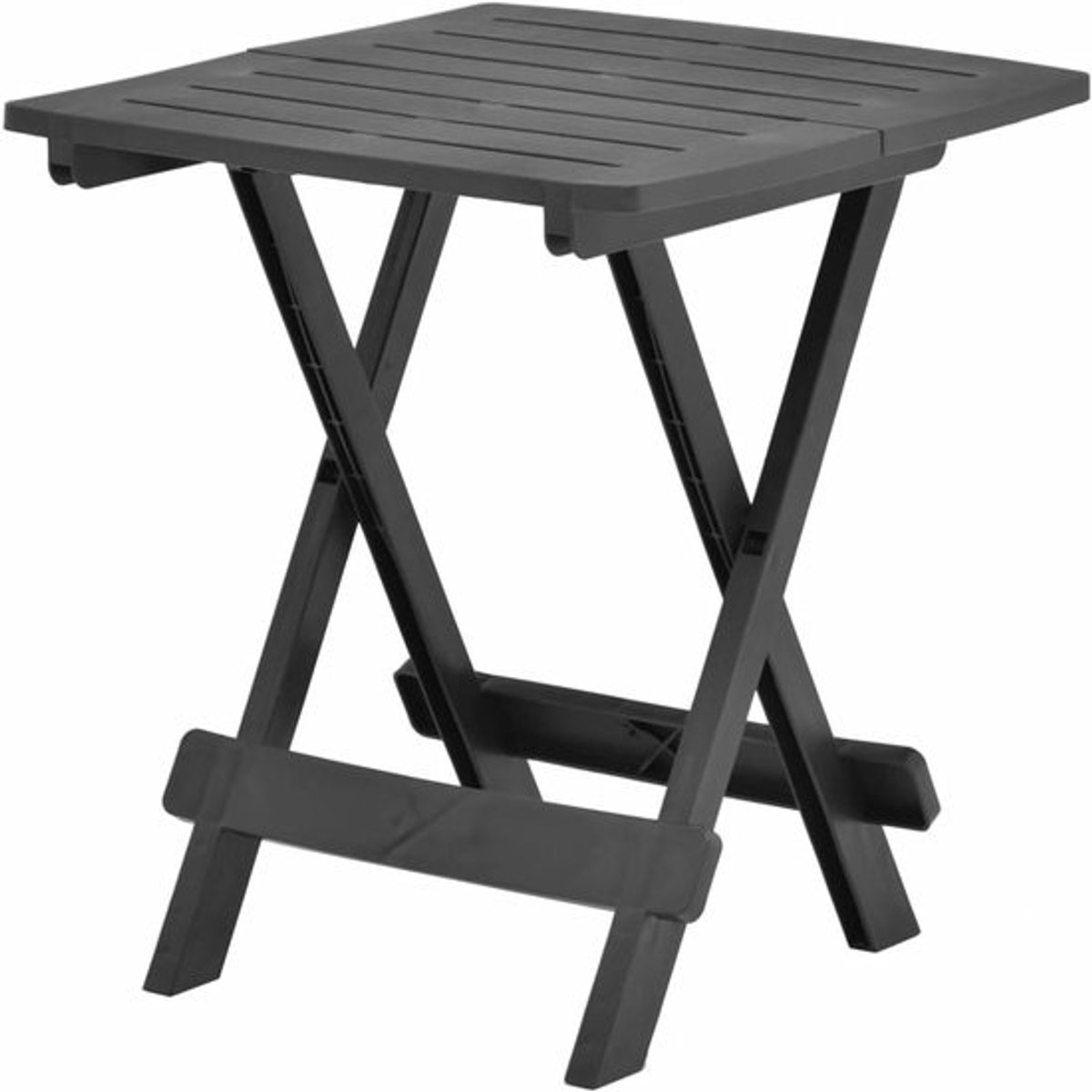 Bijzettafel Tuin - Terrastafel Balkon - Buiten Ontspannen - Opvouwbaar Ontwerp - 45x43x50 cm - Antraciet