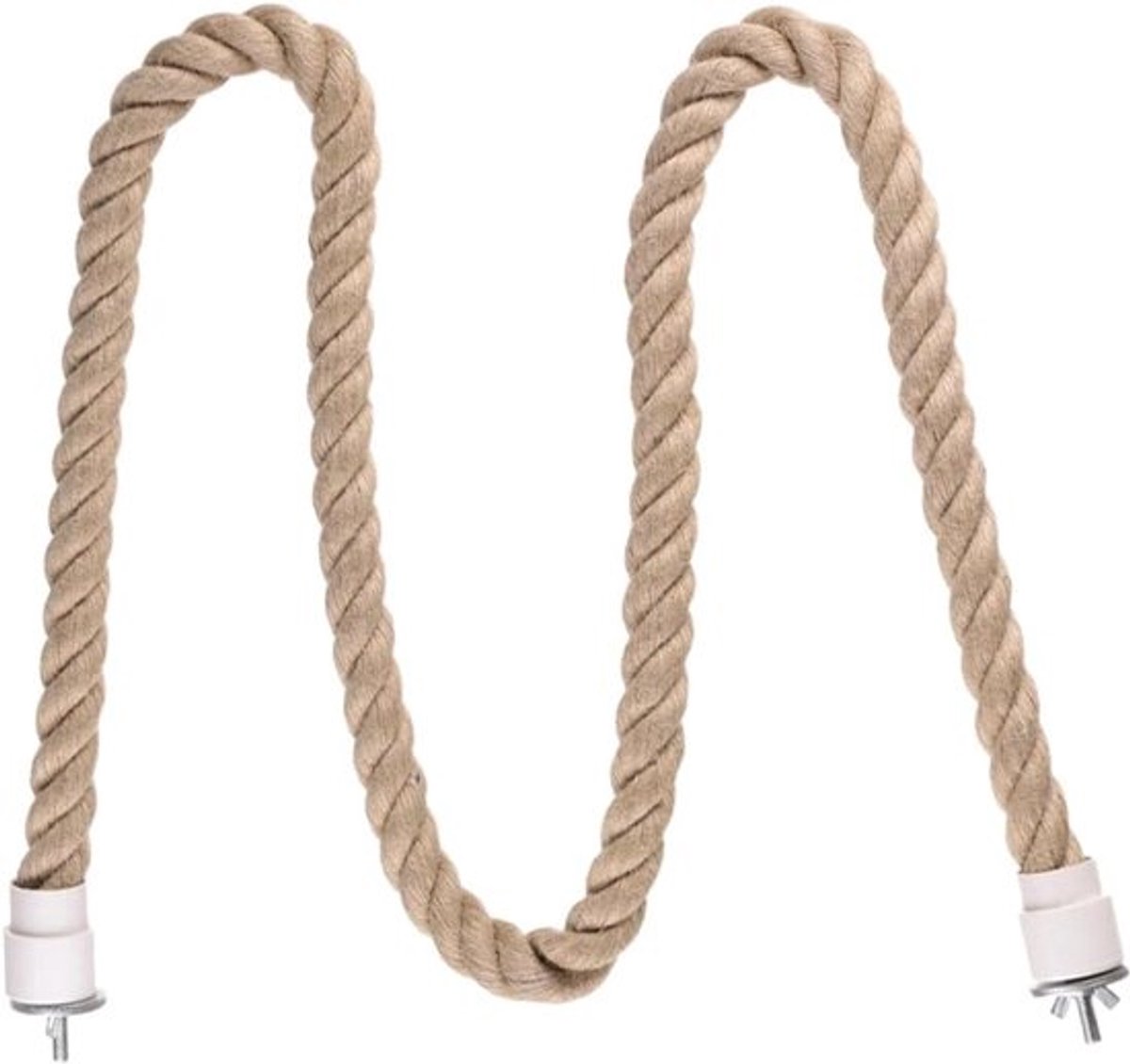 Vogel Zitstang - Klimtouw Accessoire - Vogelkooi Fitness - Zacht Katoenen Touw - 60 cm Lengte