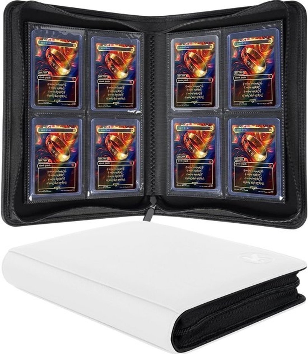 Toploader Binder voor 128+ kaarten - Dubbelzijdige Opbergtas voor Verzamelkaarten en Speelkaarten