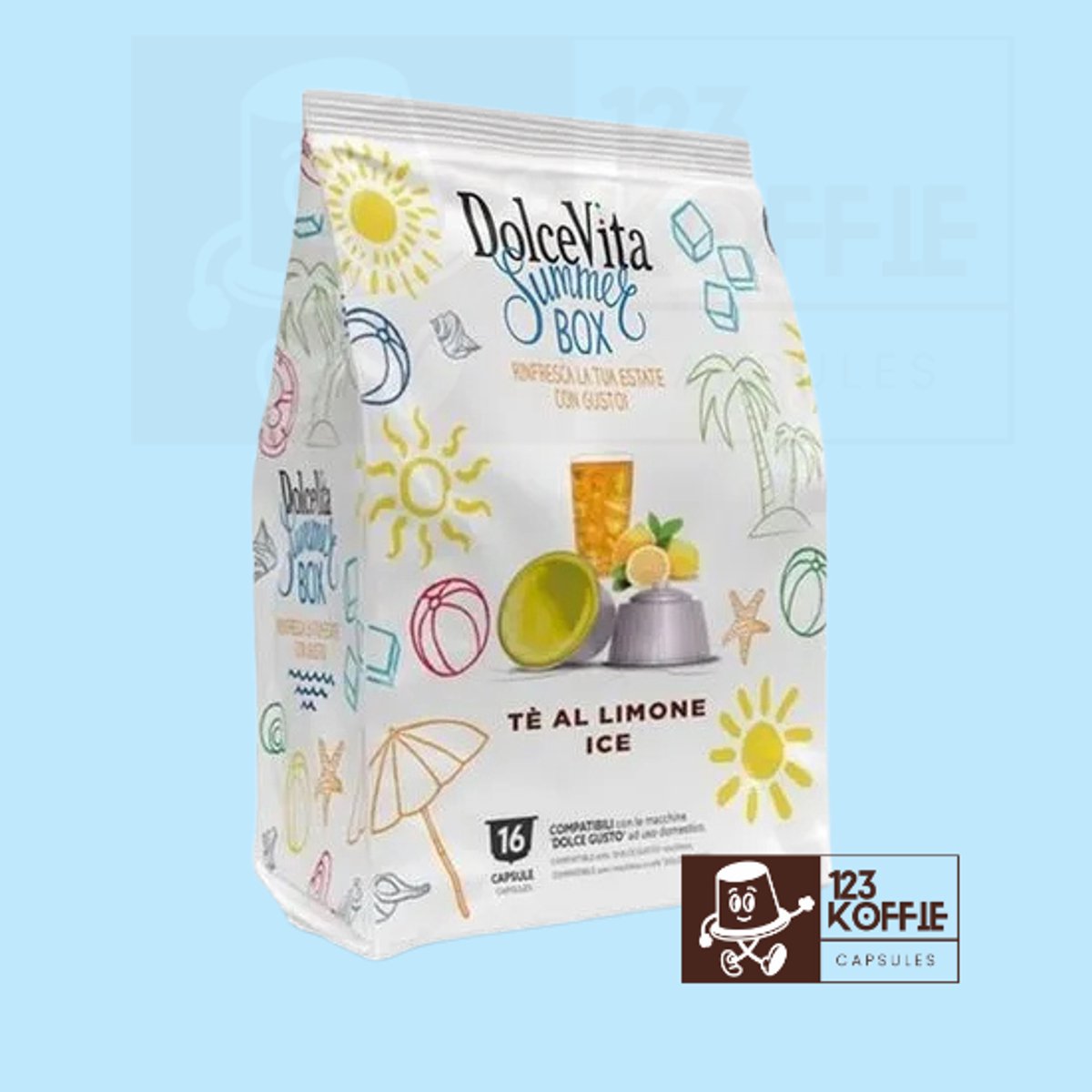 Dolce Vita Tè al Limone Ice – 16 Capsules Nescafé Dolce Gusto® – Verfrissende Iced Lemon Tea