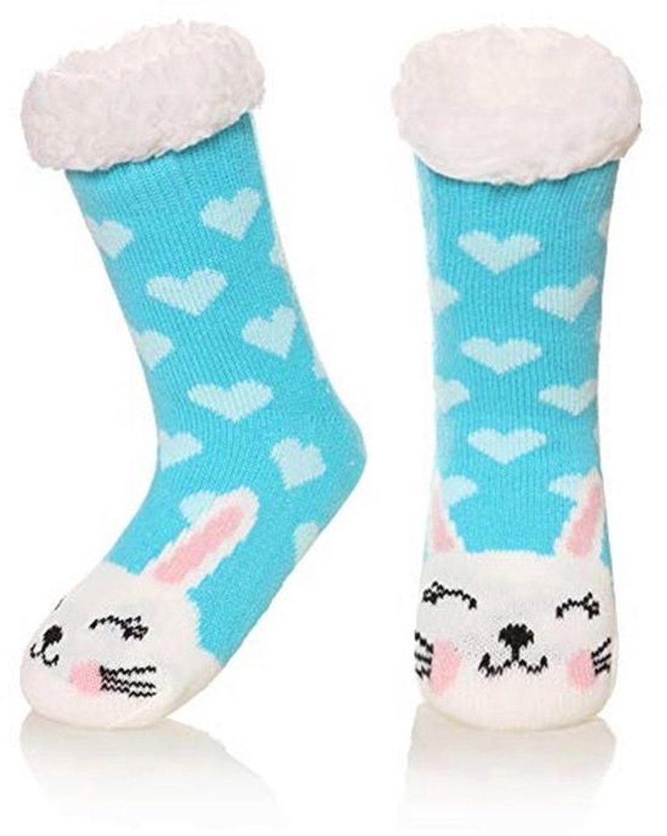 Warme Fleece Slippersokken voor Kinderen - Zachte en Comfortabele Thuis Sokken voor Jongens en Meisjes