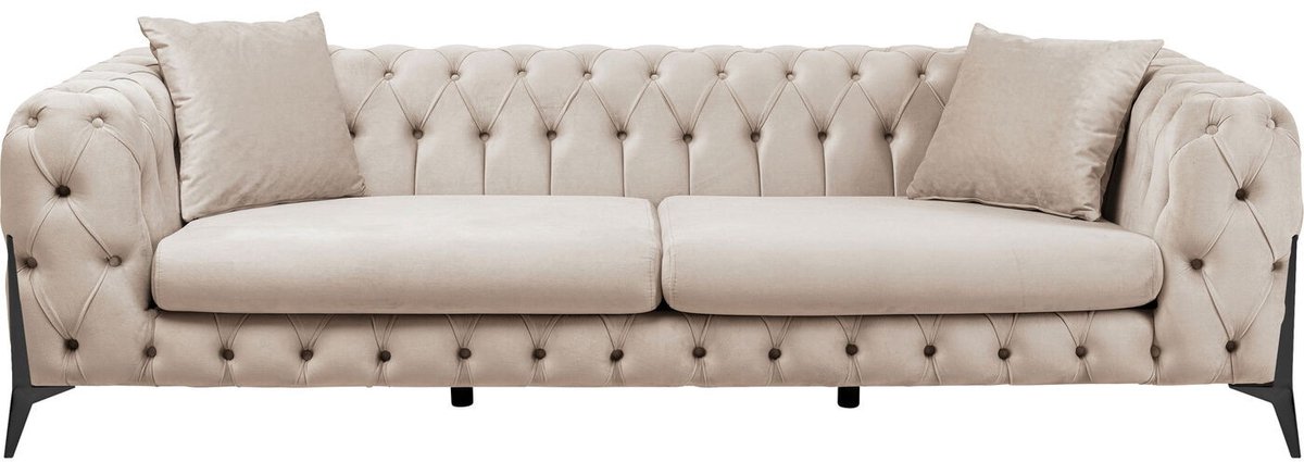 Kare Bank Bellissima 3-Seater Velvet Beige 240cm