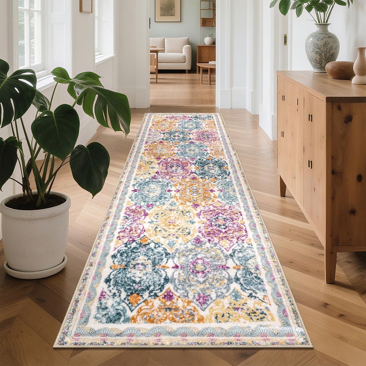 Dailygoods - Loper voor de Gang - Wasbare Shaggy Antislip Tapijt 75 x 243 cm