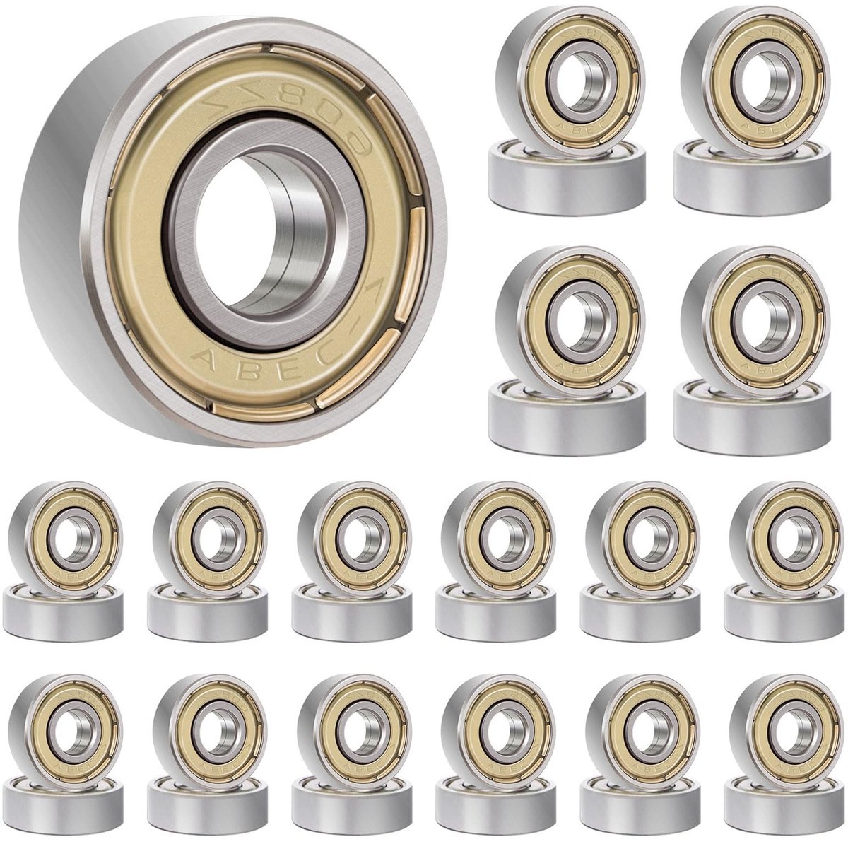 Dailygoods - 50 Stuks ABEC-7 Kogellagers Voor Skateboards en Rolschaatsen