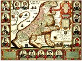 Carte historique des anciens Nederland Poster 80x60 cm - Tirage photo sur Poster (décoration murale salon / chambre)
