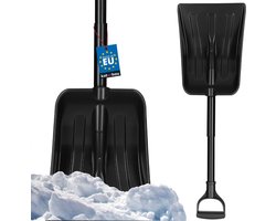 Auto sneeuwschep kunststof sneeuwschuiver met aluminium klikgreep - 80 cm - kleine auto spade sneeuw - sneeuw vouwschep
