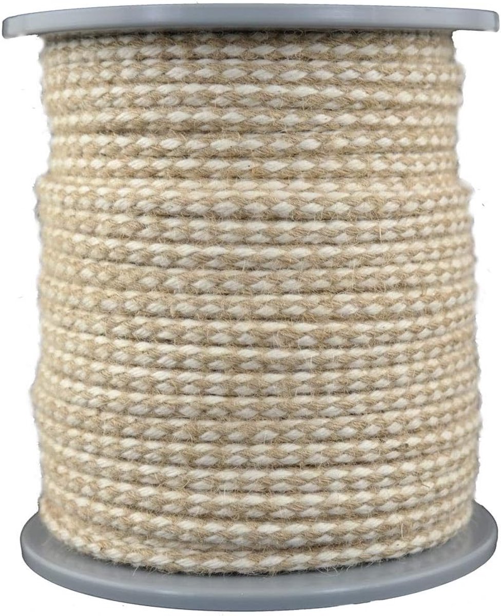 Gevlochten Touw - Jute Katoen - Decoratief Gebruik - Natuurlijk Materiaal - 50 Meter - Bruin