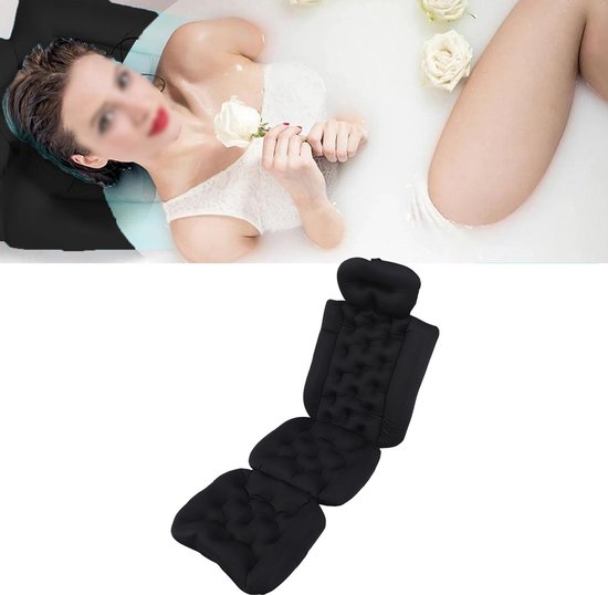 Badkussen Ergonomisch Ontwerp - Badkussen voor Badkuip - Antislipbasis - Afneembaar/Washbaar - Sterke Zuignappen - Comfortabel Gebruik - Badmatras — afbeelding 4