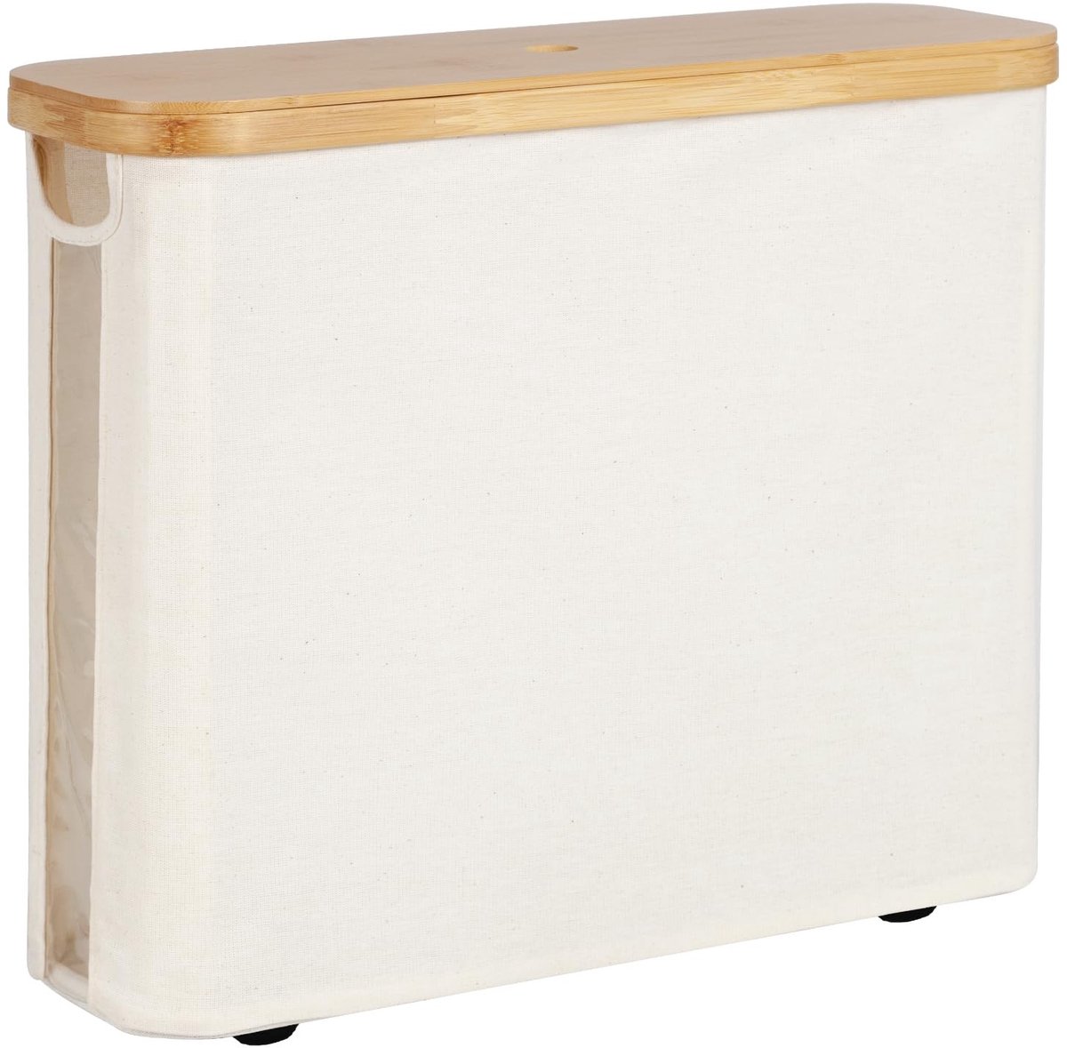 Dailygoods- Toiletpapier Opbergdoos Bamboe Deksel - Opbergmand voor 12 Rollen - Decoratieve Organizer - Badkamer Houder - 44 x 18 x 37.5 cm