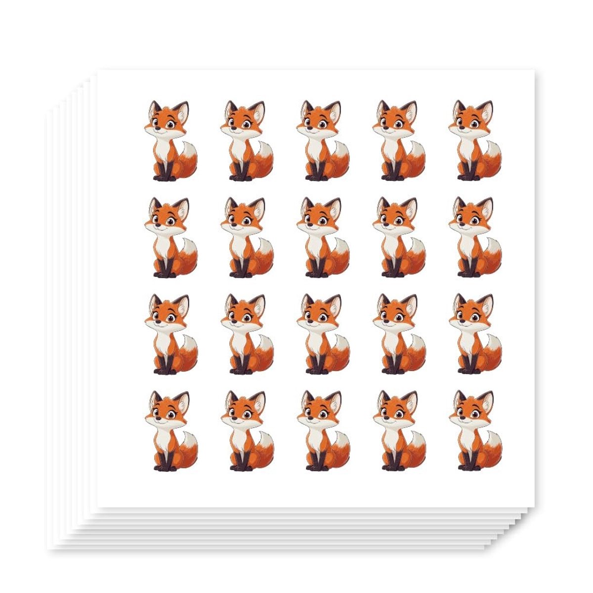 Dailygoods- Planner Stickers 400 Stuks - Schattige Vos Stickers - Zelfklevende Stickers - Plakboek Decoratie - Thema Feest Decor - 0,5 Inch