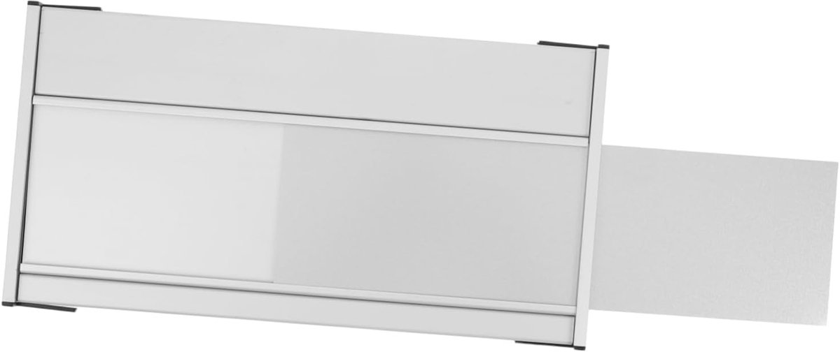 Naambord Metaal - Naamplaat Deur - Kantoor Inrichten - Eenvoudige Installatie - 29.50X15.50X1.50CM - Zilver