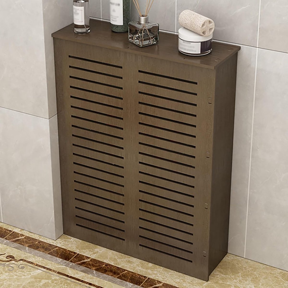 Radiatorbekleding - Verwarming Kap - Ruimte Decoratie - Hout-kunststof plaat - 40x60x15 cm - Bruin
