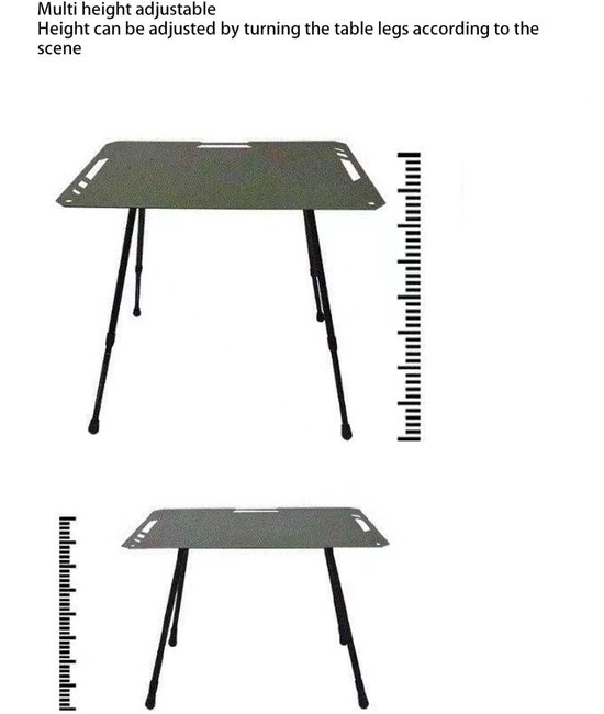 Dailygoods- Tafelpoten Hoogte Verstelbaar - Opklapbare Tafelpoten - Aluminiumlegering - Lichtgewicht - Draagbaar - Vergrendelingsmechanisme - Opklapbare Tafel van Dailygoods — afbeelding 4